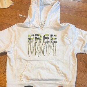 FP Movement by Free People White Hoodie with Green Accents